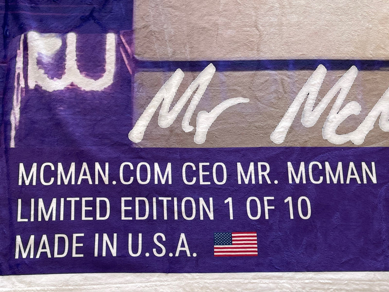 McMan.com CEO Mr. McMan Limited Edition Signed Fleece Blanket 2025 Collector's Item