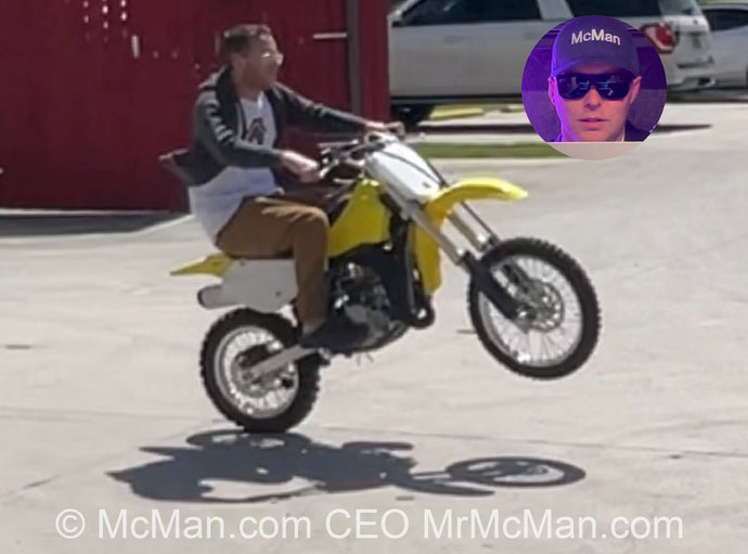 Mr. McMan Rides A Wheelie On A Brand New Suzuki RM85 2 Stroke Dirtbike!