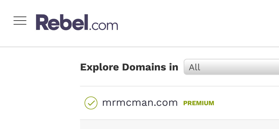 MrMcMan.com Premium Domain Name at Rebel.com November 22, 2023
