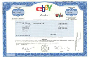 eBay Stock Certificate
